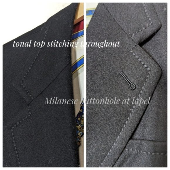 Custom Made Wool Sport Coat With Hermès Silk Scarf Lining L - Picture 6 of 16